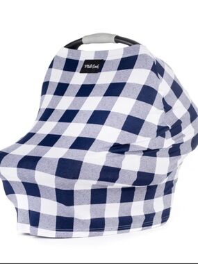 MILK SNOB Navy Plaid Multi-Use Nursing/Car seat Cover